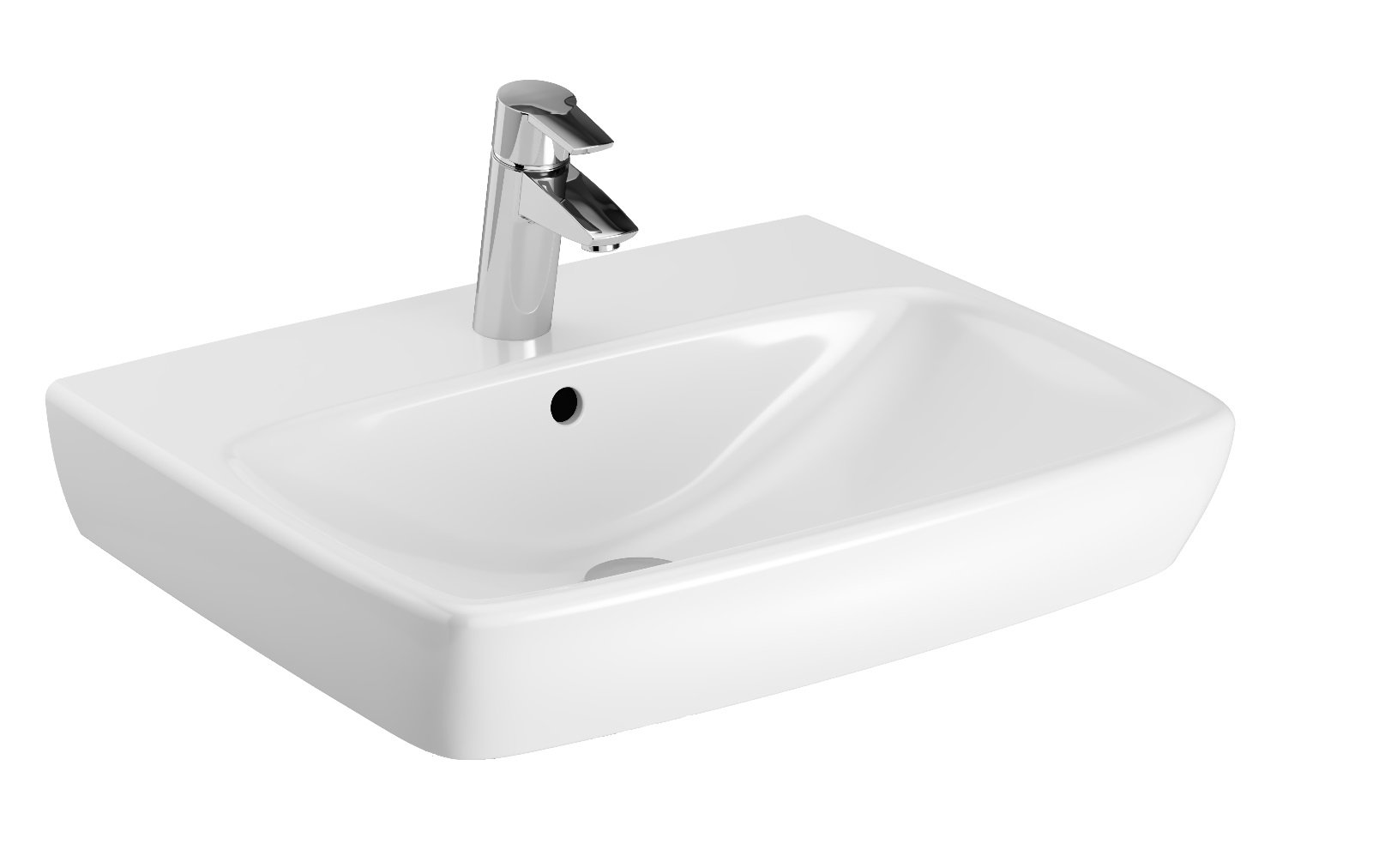 Geberit Selnova Square lavoar 55x44 cm dreptunghiular clasică-de blat alb 500.290.01.7