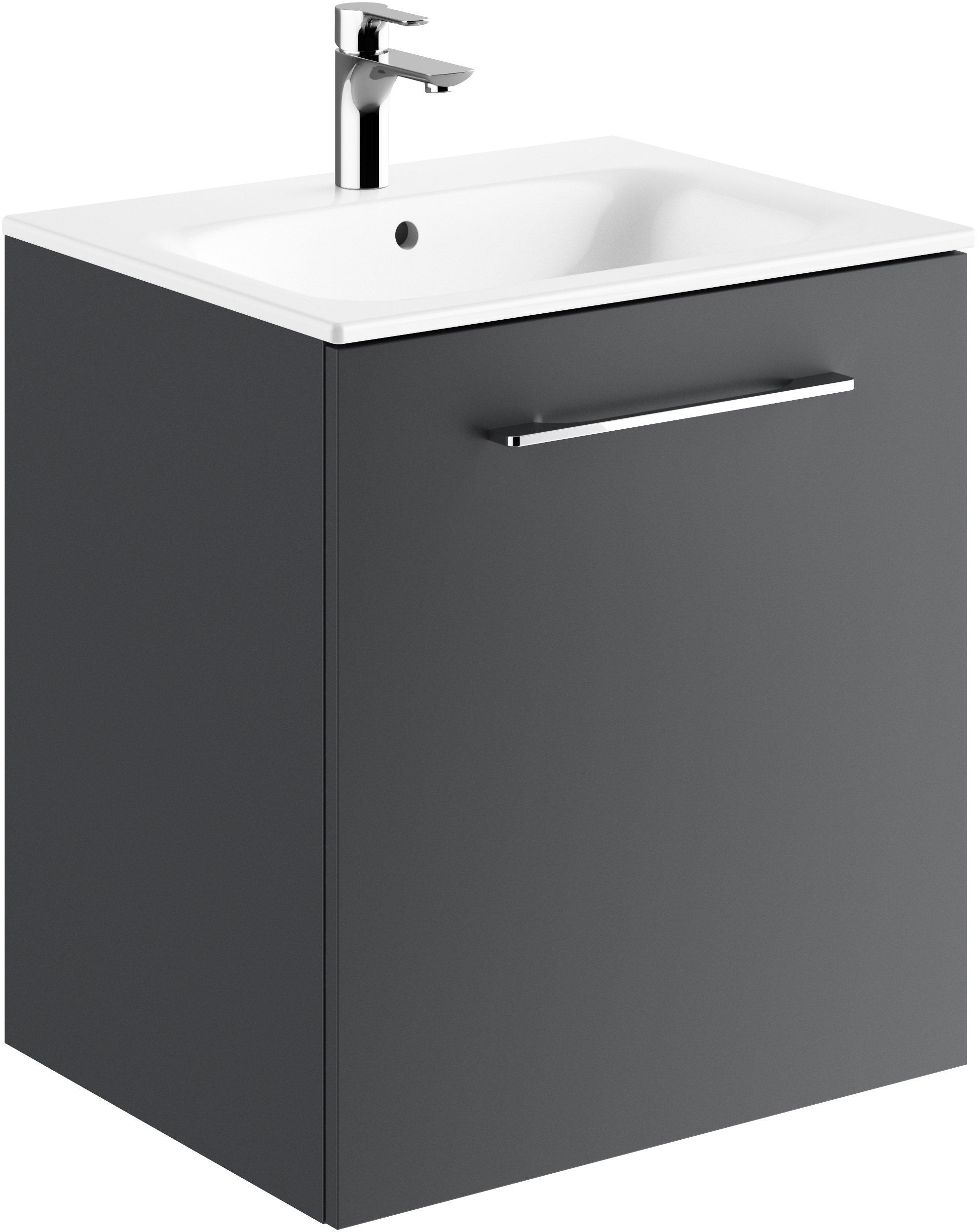 Geberit Selnova Square lavoar cu dulap 60 cm grafit 501.253.00.1