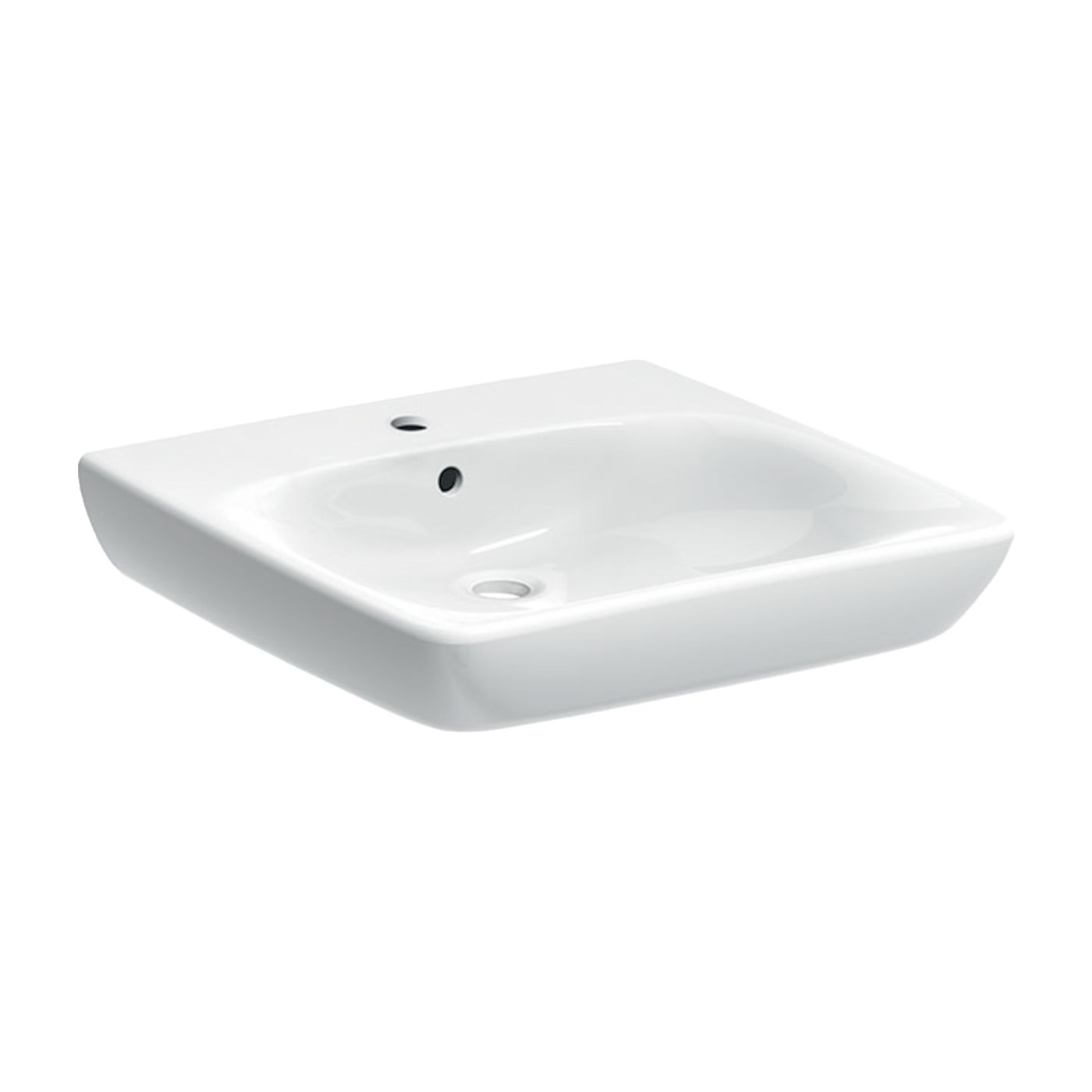 Geberit Selnova Comfort lavoar 65.5x55 cm dreptunghiular clasică pentru persoane cu dizabilități alb luciu 500.188.01.7