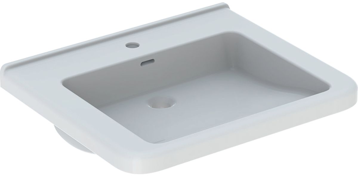 Geberit Selnova Compact Square lavoar 65x55 cm dreptunghiular clasică alb 500.788.01.7