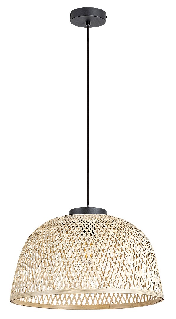 Rabalux Rattan lampă suspendată 1x25 W negru-ratan 72025