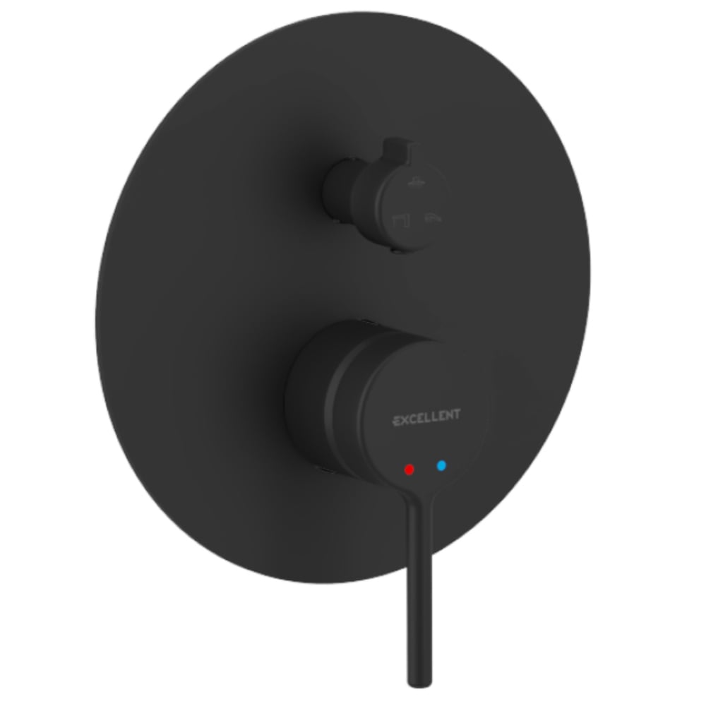 Excellent Pi baterie cadă-duș ascuns negru AREX.1247BL