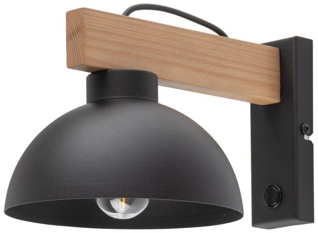 TK Lighting Oslo lampă de perete 1x15 W negru-maro 4961