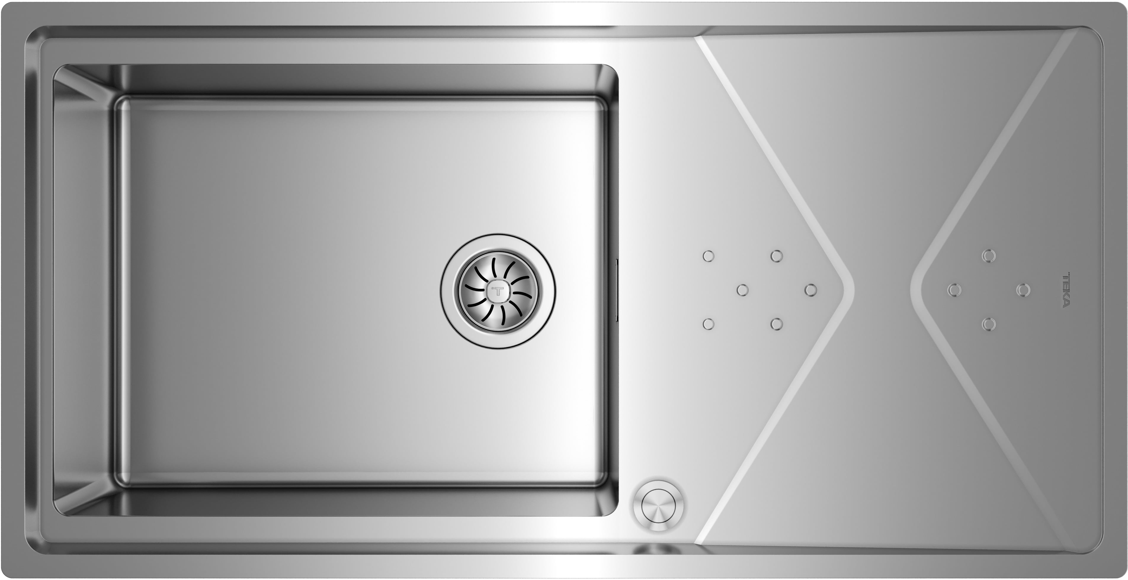 Teka Brooklyn zlewozmywak stalowy z syfonem 98,4x50,4 cm 115100023