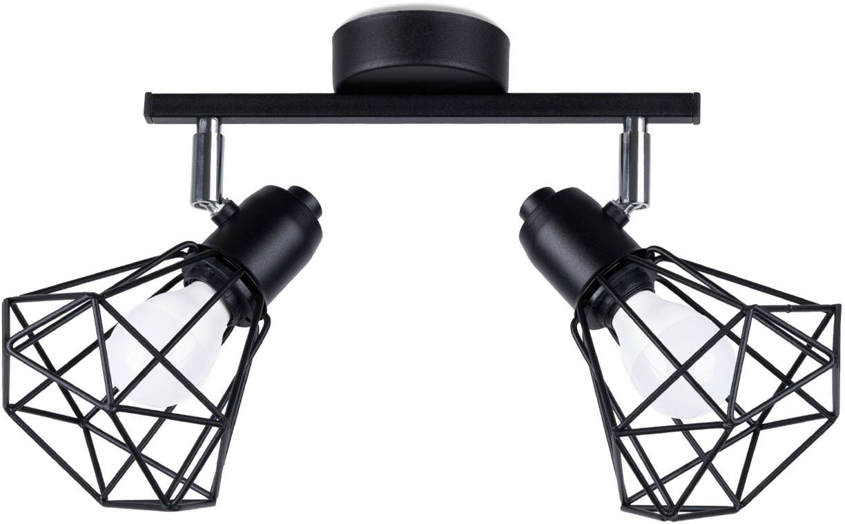 Sollux Lighting Artemis lampă de tavan 2x40 W negru SL.1106