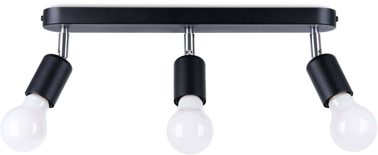 Sollux Lighting Fornes lampă de tavan 3x60 W negru SL.1122