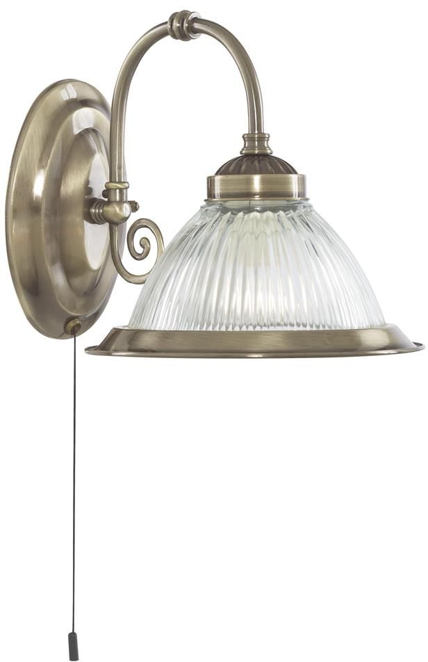 Searchlight American Diner lampă de perete 1x60 W alamă-transparent 9341-1