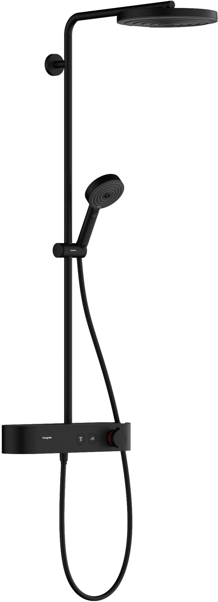 Hansgrohe Pulsify S set de duș perete cu termostat cu duș de ploaie negru 24221670