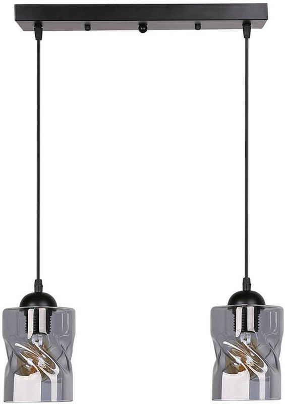 Candellux Felis lampă suspendată 2x60 W negru-fumuriu 32-00132