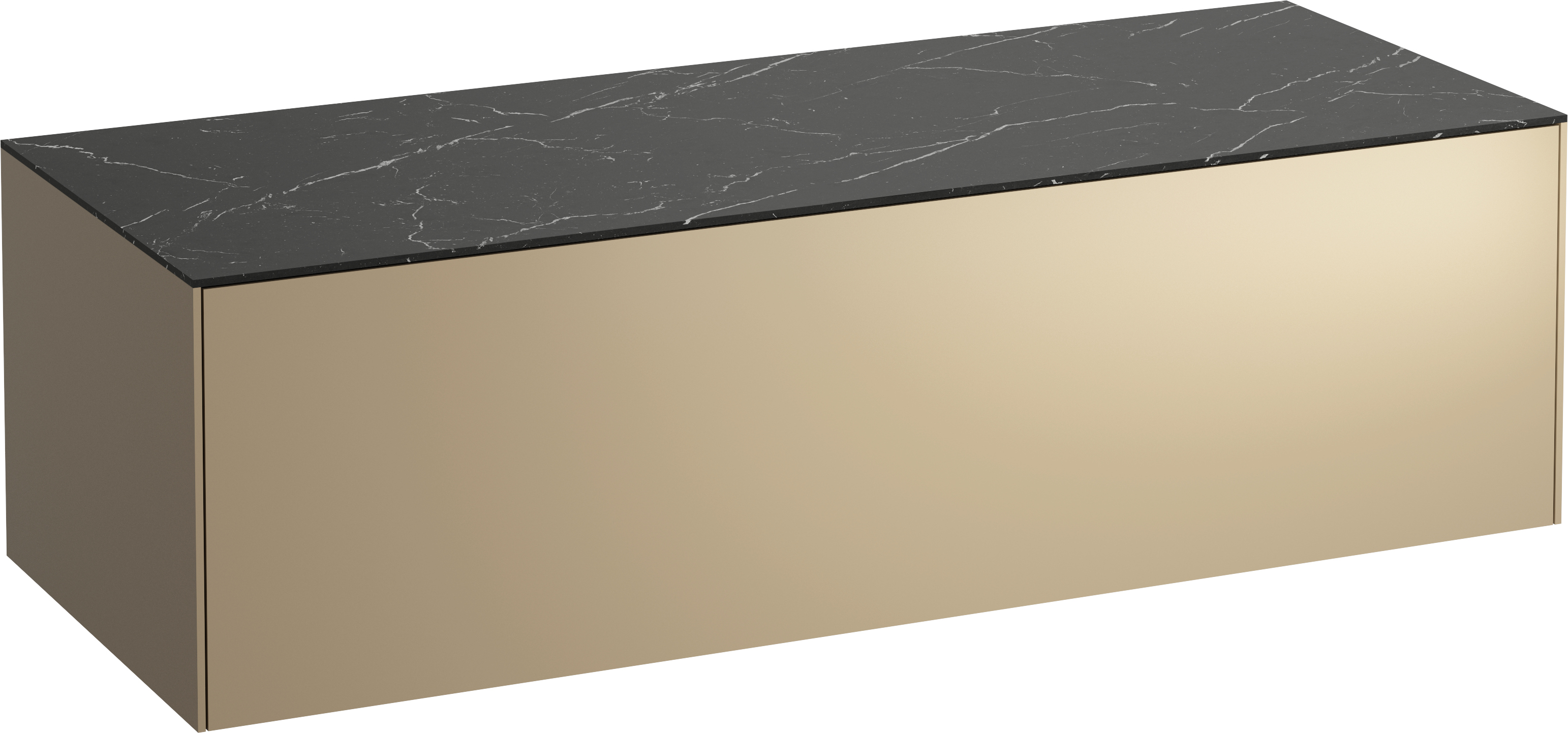 Laufen Sonar dulap cu blat 117.5x45.5x34 cm sub chiuveta pe perete negru-auriu H4054200341401