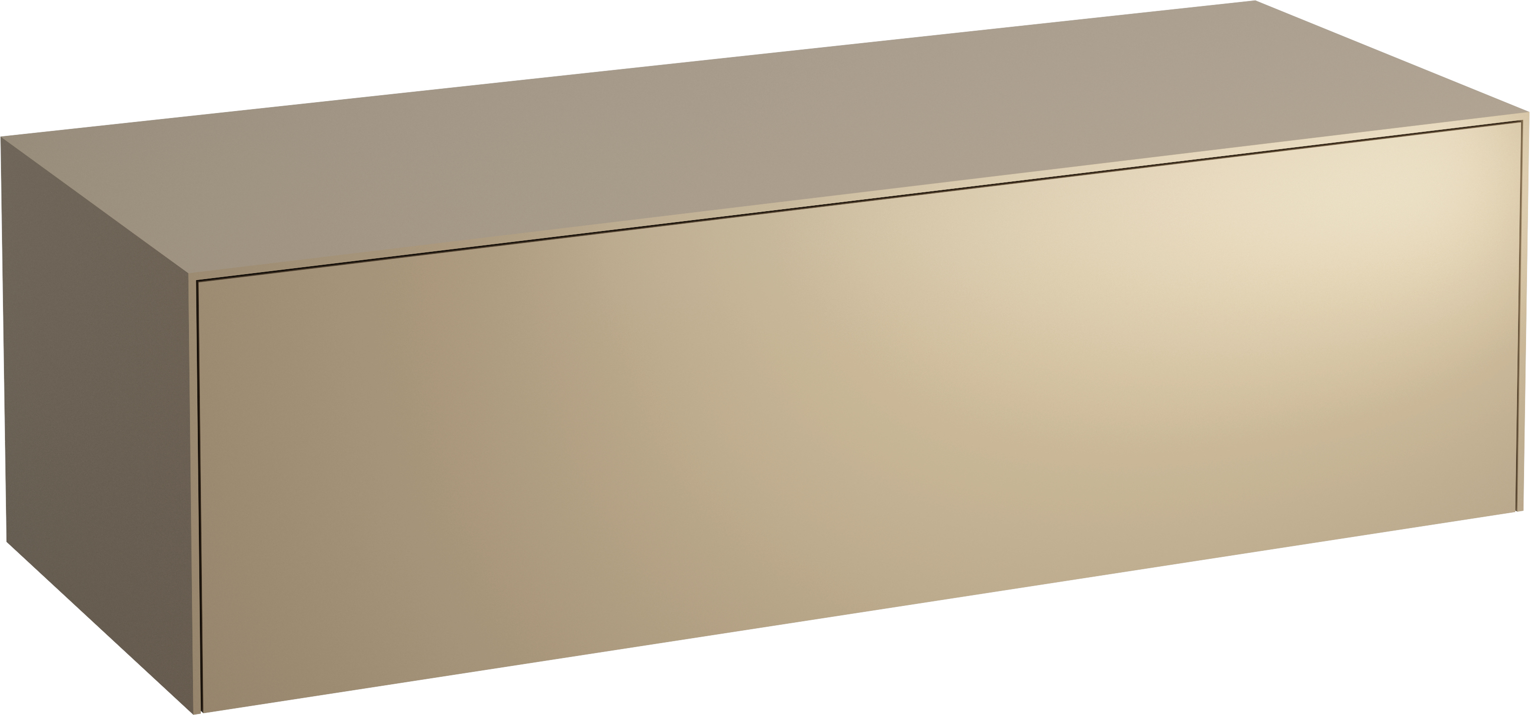 Laufen Sonar dulap cu blat 117.5x45.5x34 cm sub chiuveta pe perete auriu H4054200340401