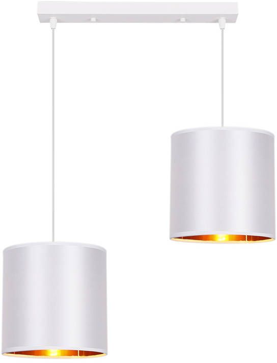 Candellux Atlanta lampă suspendată 2x40 W alb-auriu 32-00644