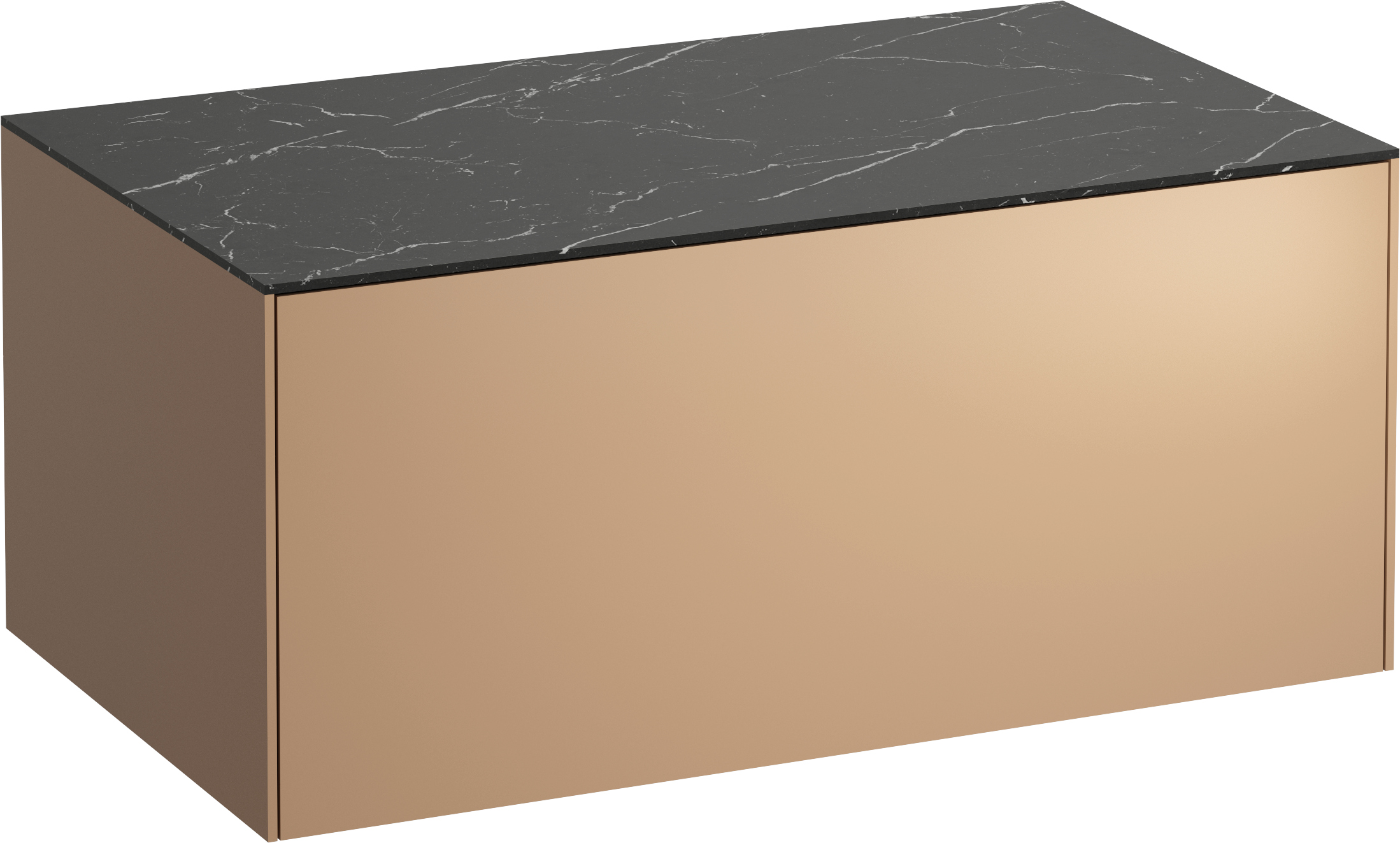 Laufen Sonar dulap cu blat 77.5x45.5x34 cm sub chiuveta pe perete negru-cupru H4054100341411