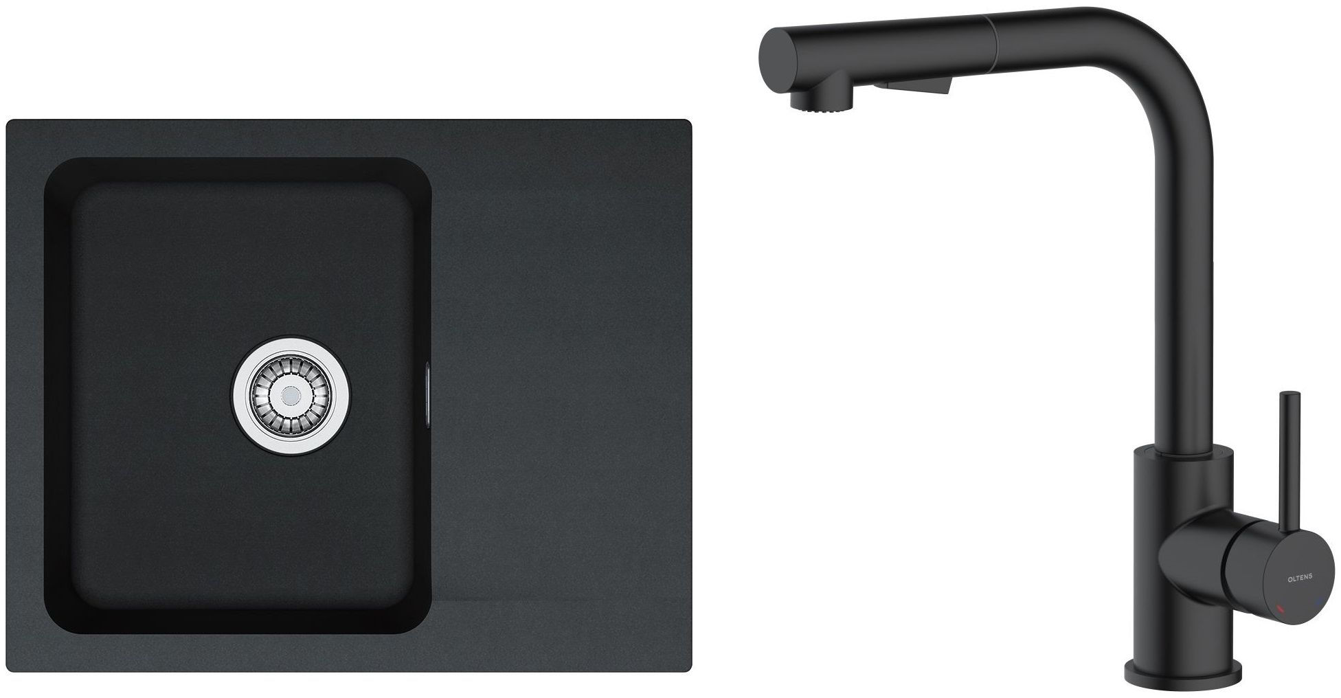 Set baterie bucătărie Oltens Myvat 35205300, chiuvetă tectonite Franke Orion 114.0286.441