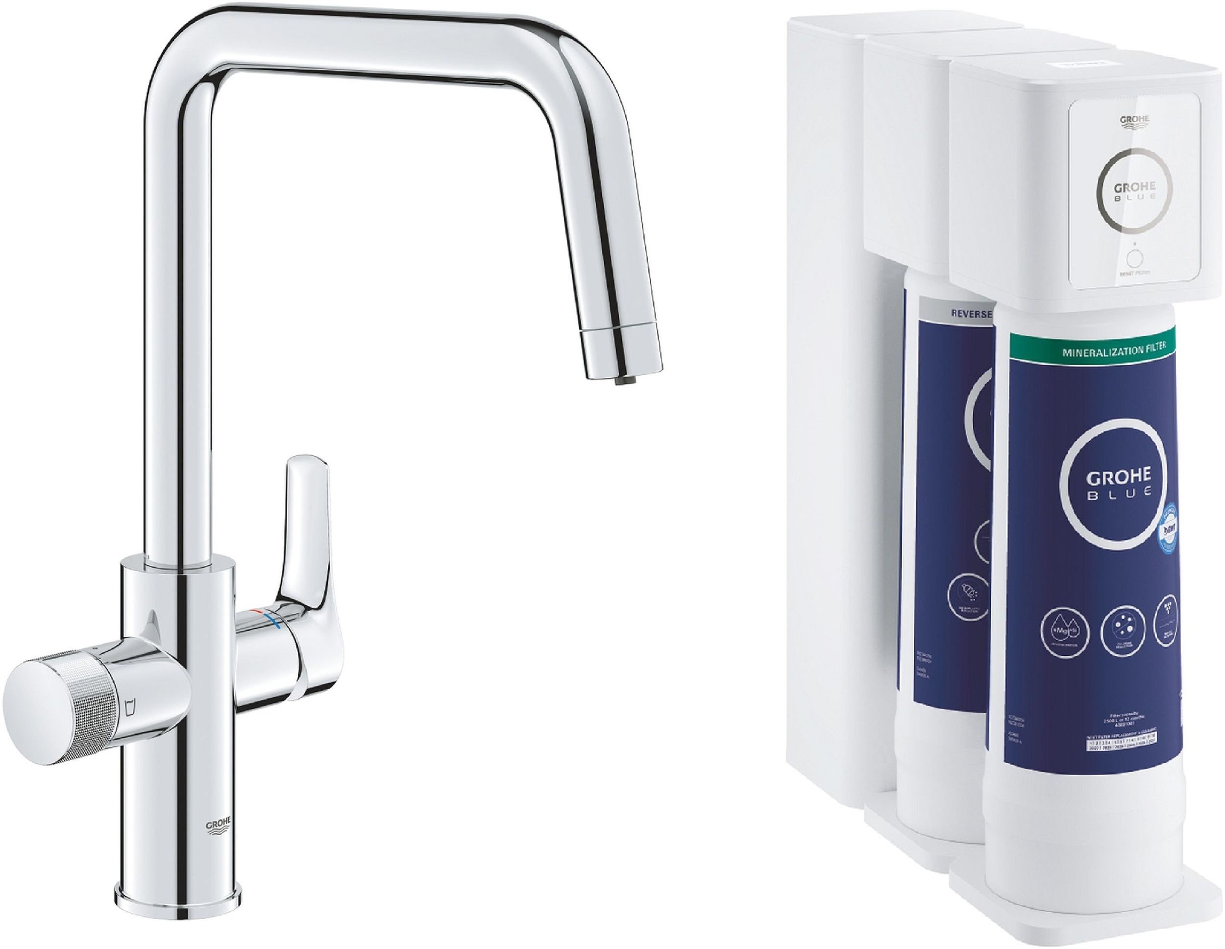 Set set de pornire Grohe Blue 40878000, baterie pentru filtru apă Grohe Blue 30595000