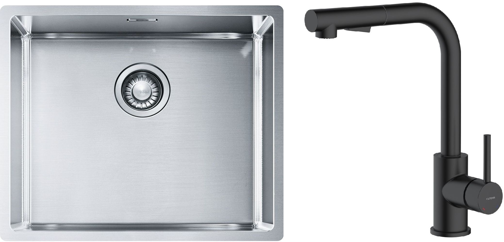 Set chiuveta din otel Franke Box 127.0453.656, baterie bucătărie Oltens Myvat 35205300