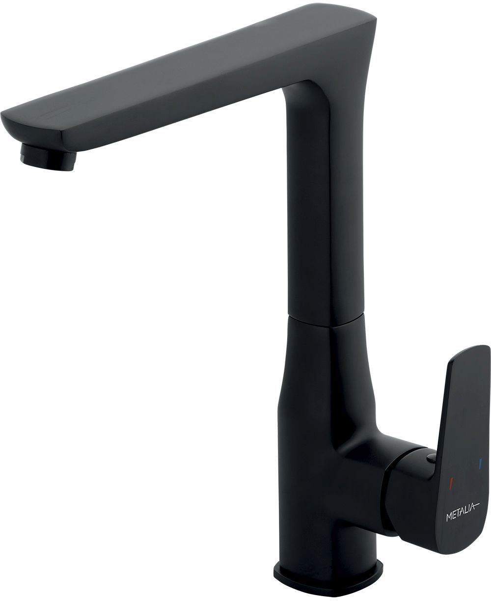 Novaservis Metalia 58 baterie bucătărie pe picior negru 58714,5