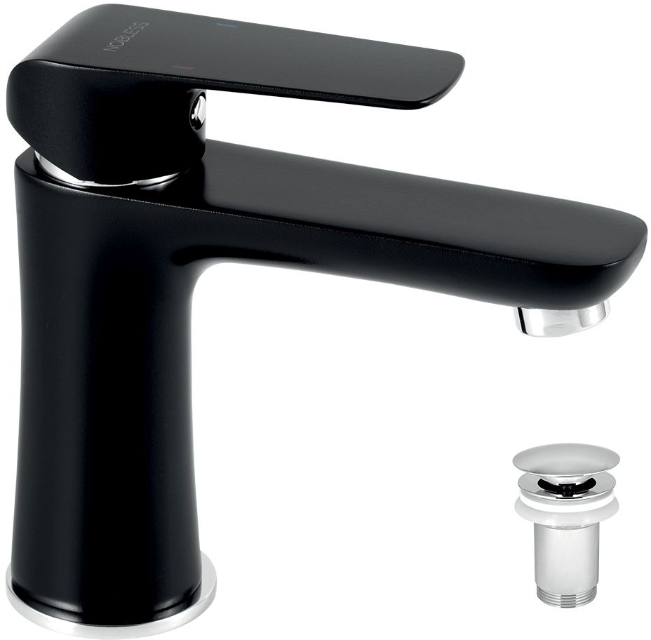 Novaservis Nobless Tina baterie lavoar stativ negru 38003,5