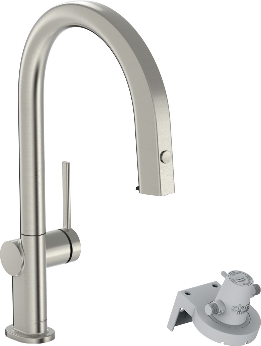 Hansgrohe Aqittura M91 baterie de bucatarie cu filtru pe picior oţel inoxidabil 76803800