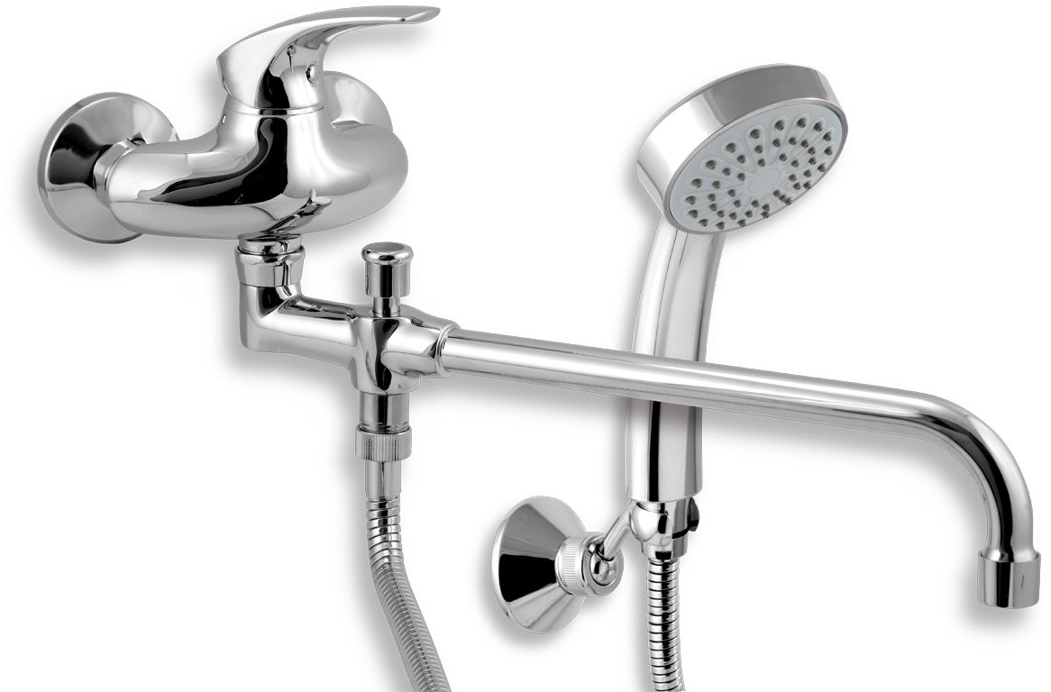 Novaservis Metalia 57 baterie cadă-duș perete crom 57037,0