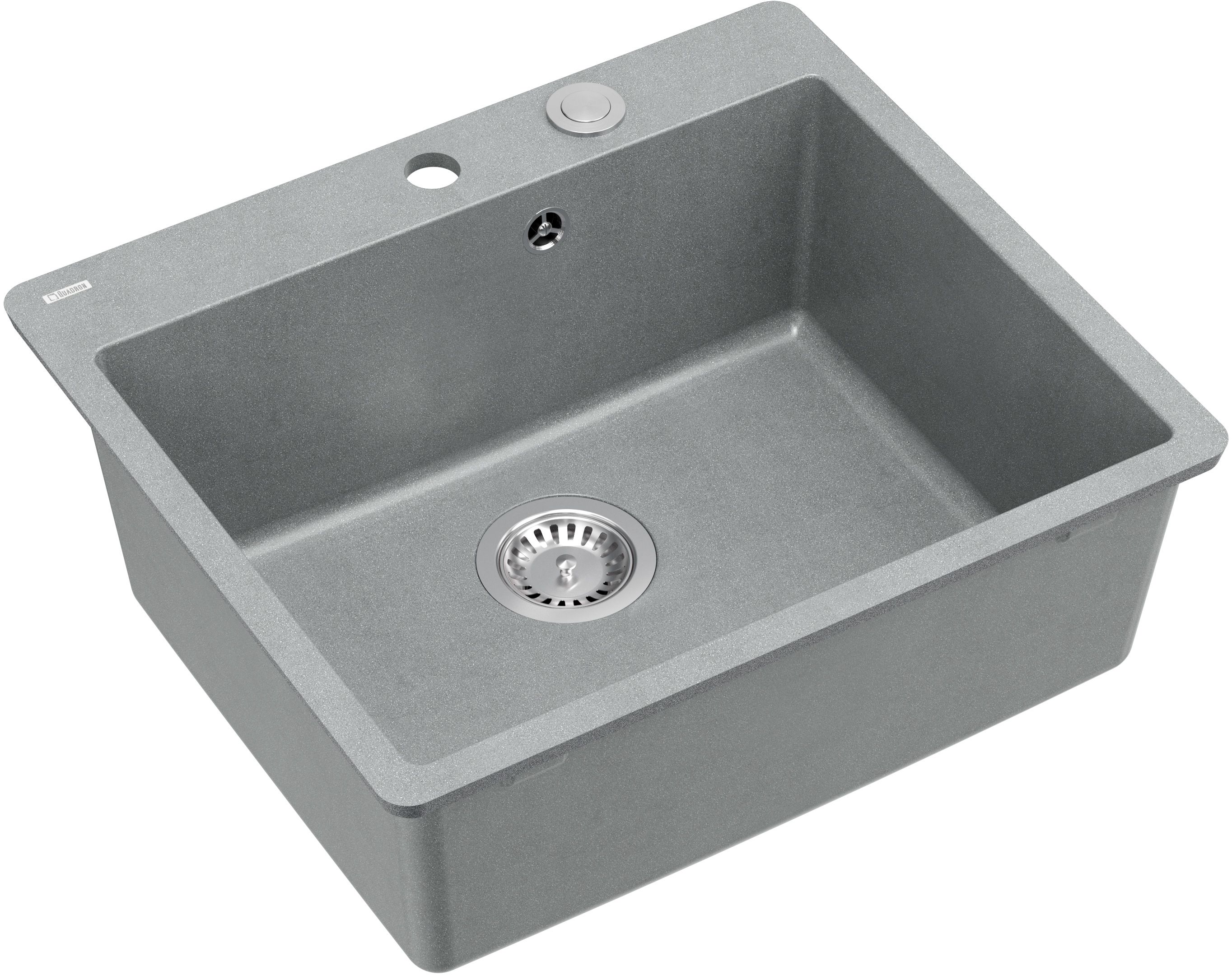 Quadron Morgan chiuveta graniteq 56.5x49.5 cm gri/grafit/onix HB8304U5-FM_BS_P2O