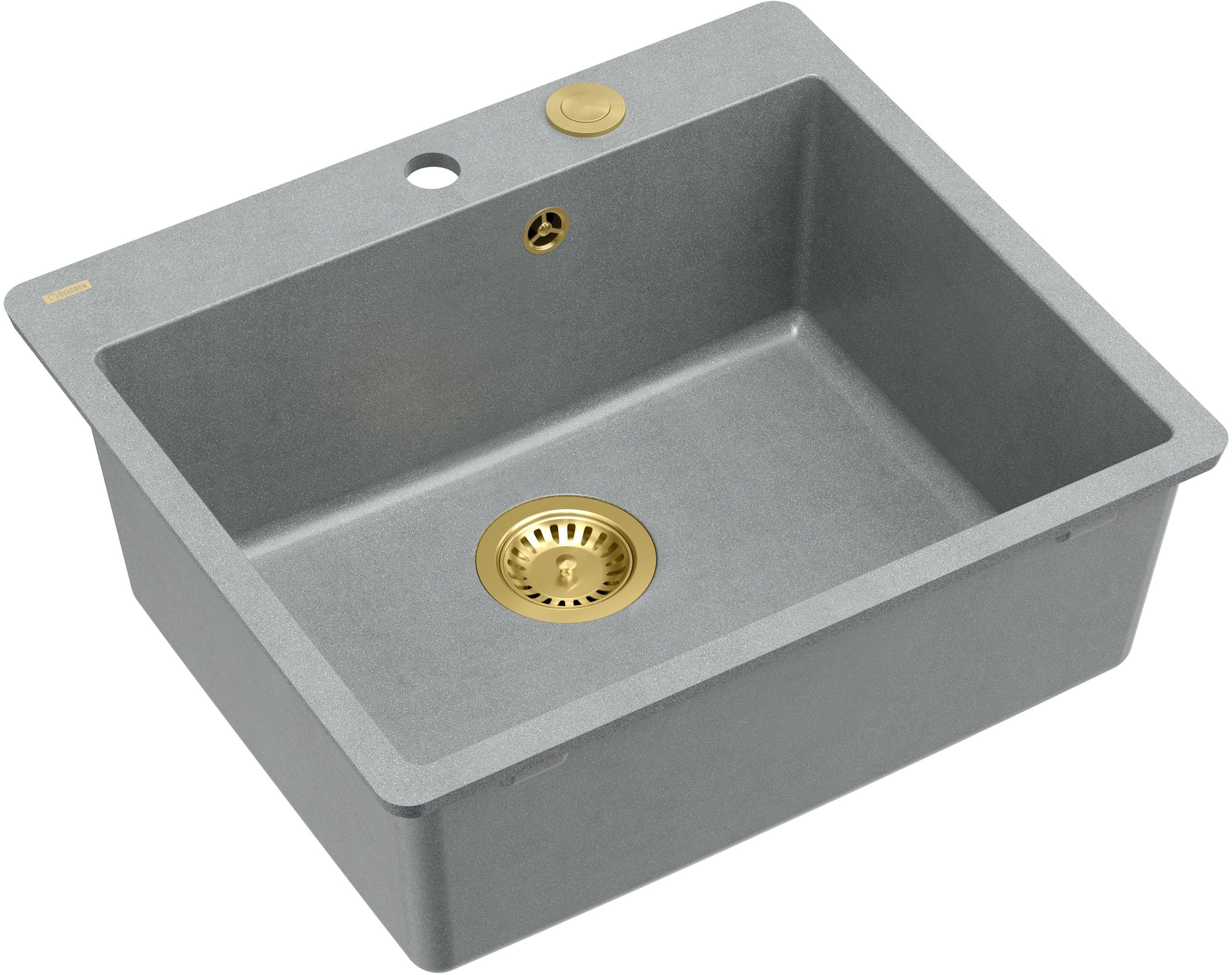 Quadron Morgan chiuveta graniteq 56.5x49.5 cm gri/grafit/onix HB8304U5-FM_G1_P2O