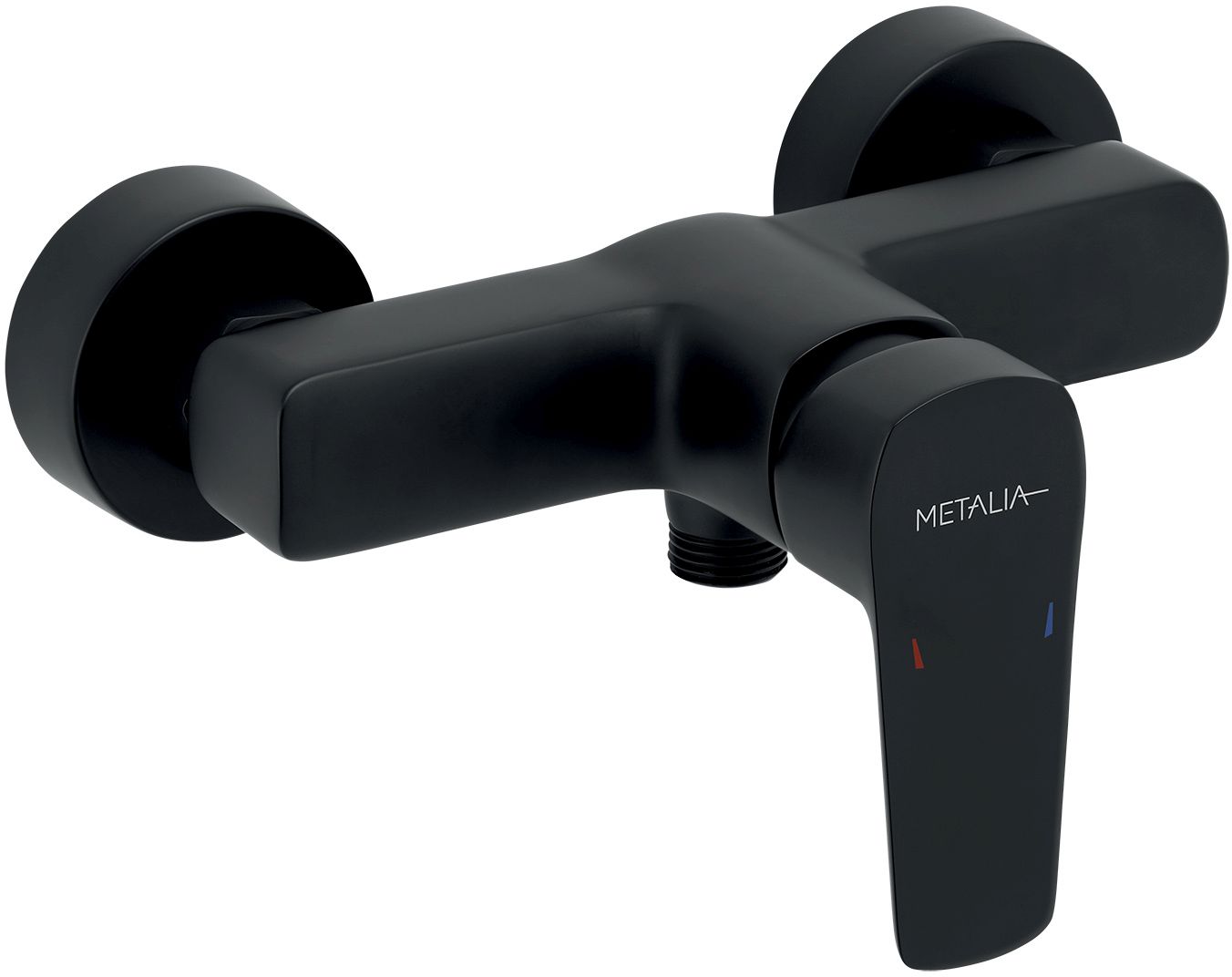 Novaservis Metalia 58 baterie de duș perete negru 58061/1,5