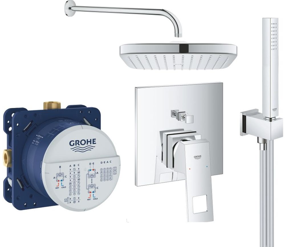 Set baterie cadă-duș Grohe Eurocube 24062000, cap de duș Grohe Vitalio Comfort 26695000, 26405000, 35600000, 27851000
