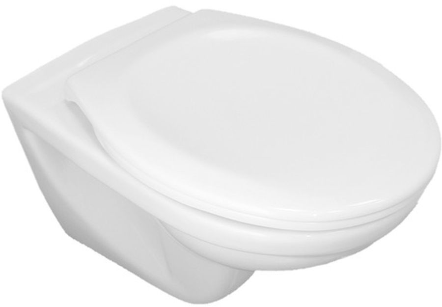 Jika Dino vas wc cu capac soft-close agăţat fără margine alb H8603770000001