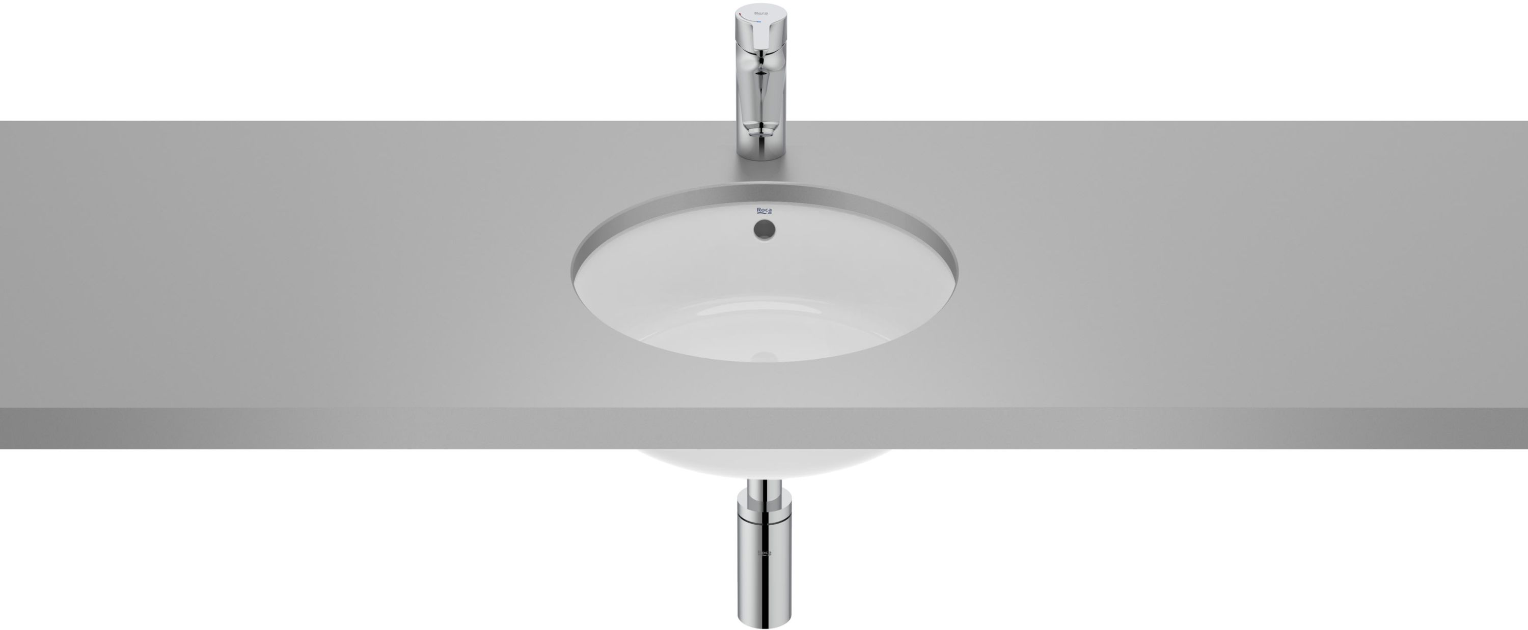 Roca Gap lavoar 35x35 cm rotund sub blat alb A3270YB000
