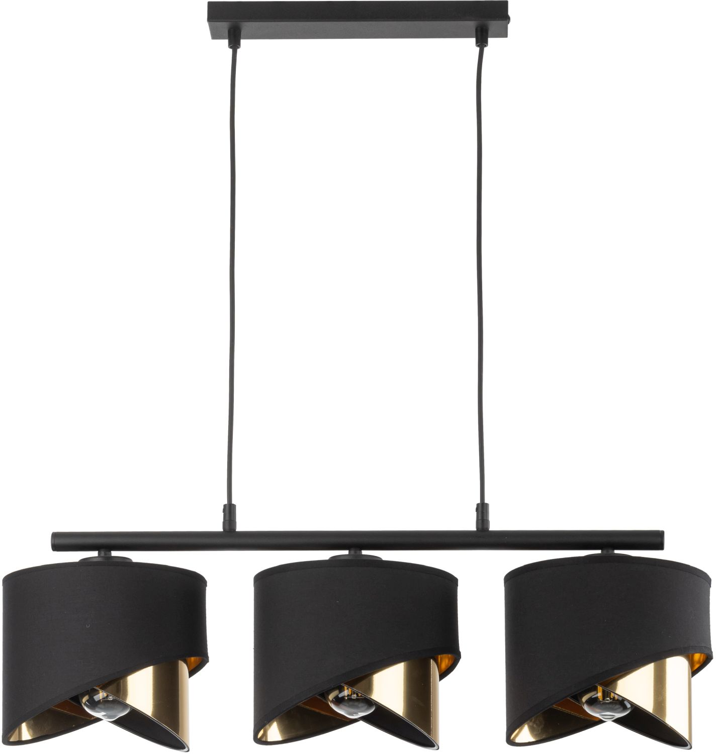 TK Lighting Grant lampă suspendată 3x15 W negru-auriu 4824