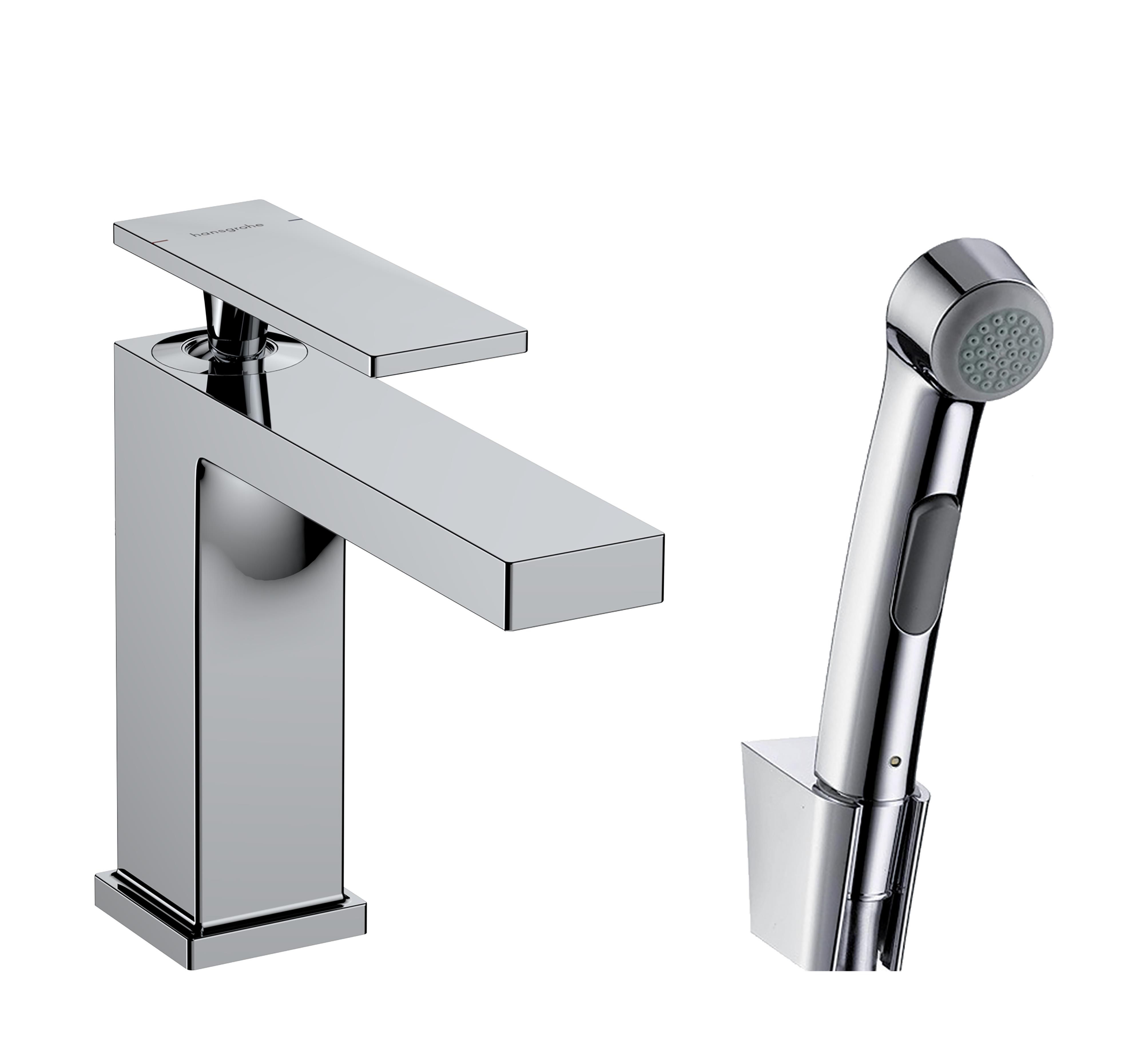 Hansgrohe Tecturis E baterie lavoar cu duș bideu stativ crom 73210000