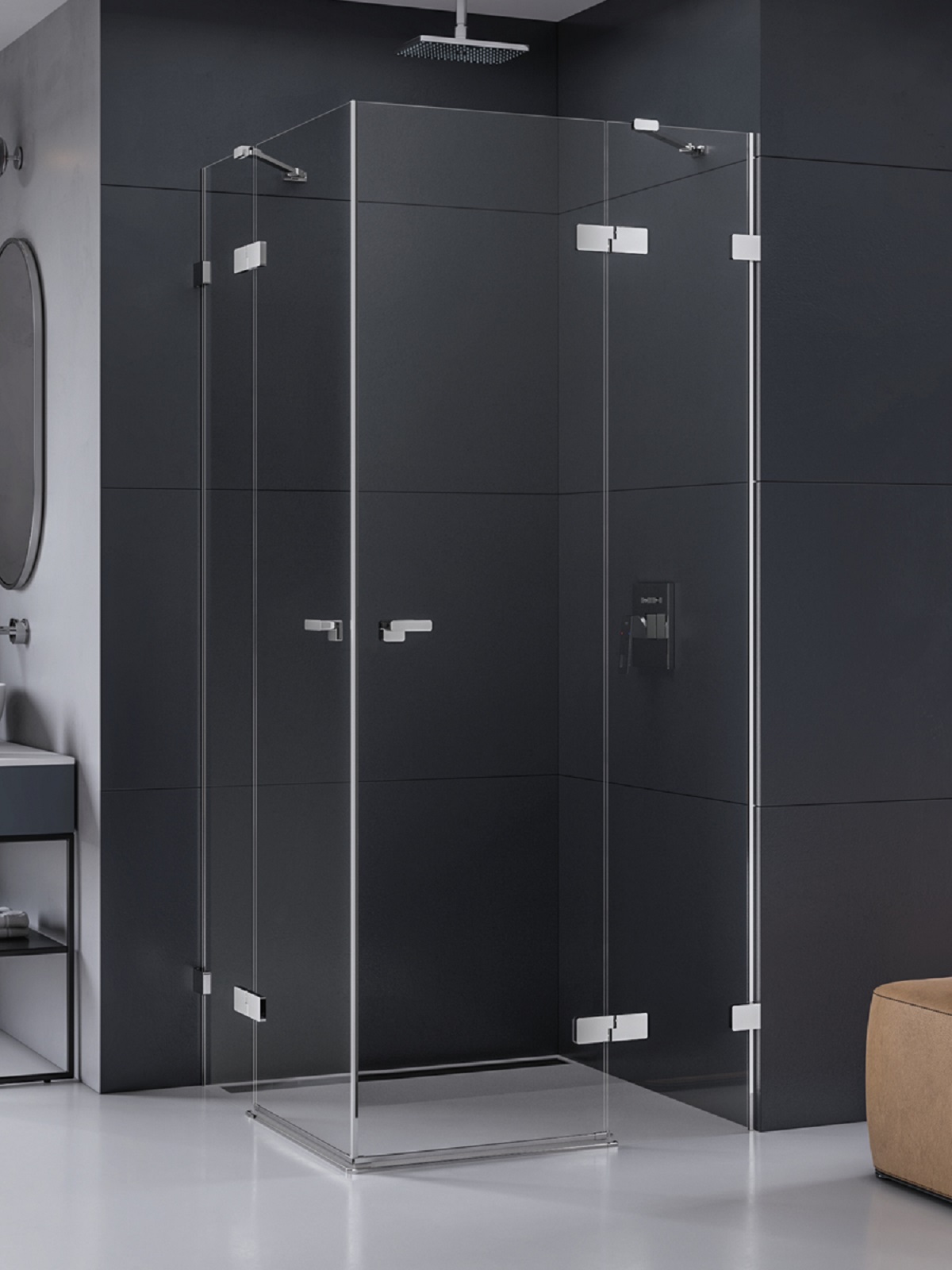 New Trendy Eventa cabină de duș 80x80 cm pătrat crom luciu/sticlă transparentă EXK-4528