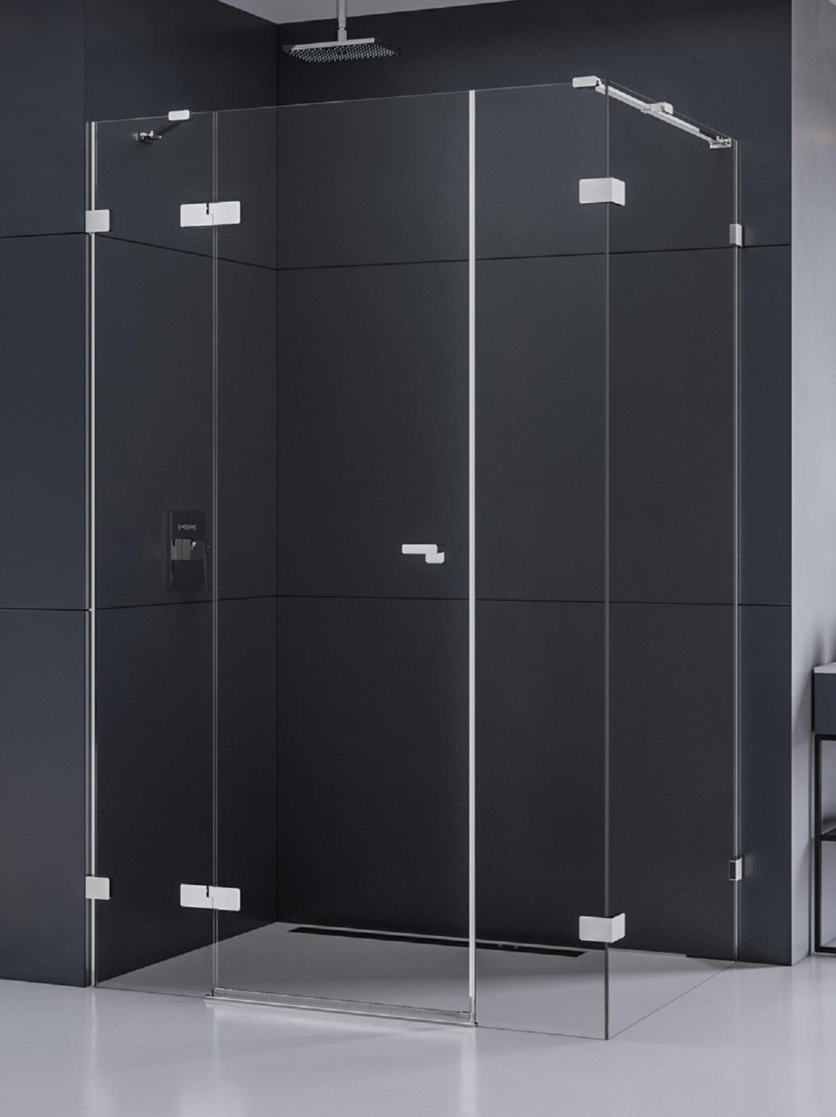 New Trendy Eventa cabină de duș 110x80 cm dreptunghiular crom luciu/sticlă transparentă EXK-4553