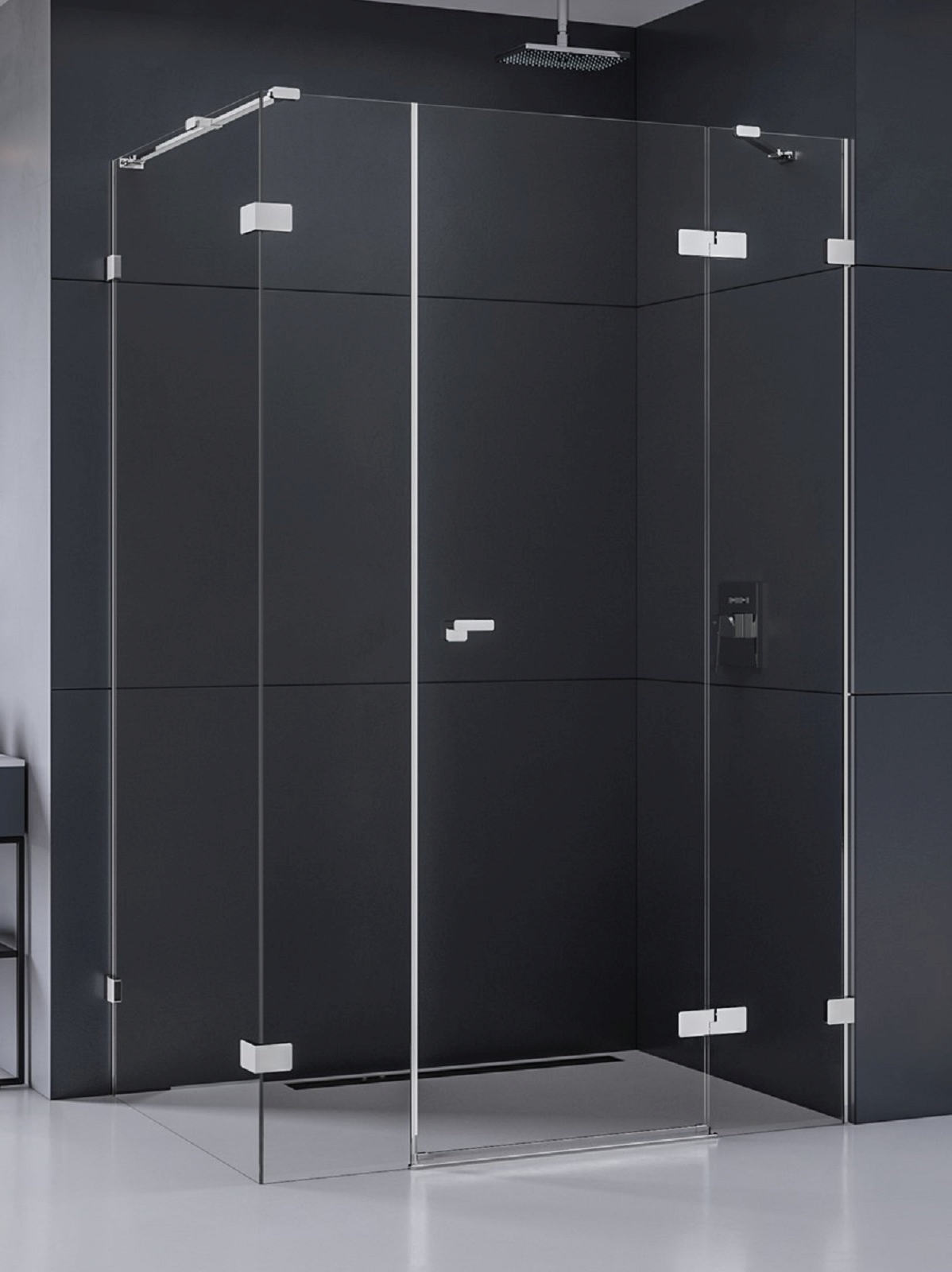 New Trendy Eventa cabină de duș 130x80 cm dreptunghiular crom luciu/sticlă transparentă EXK-4556