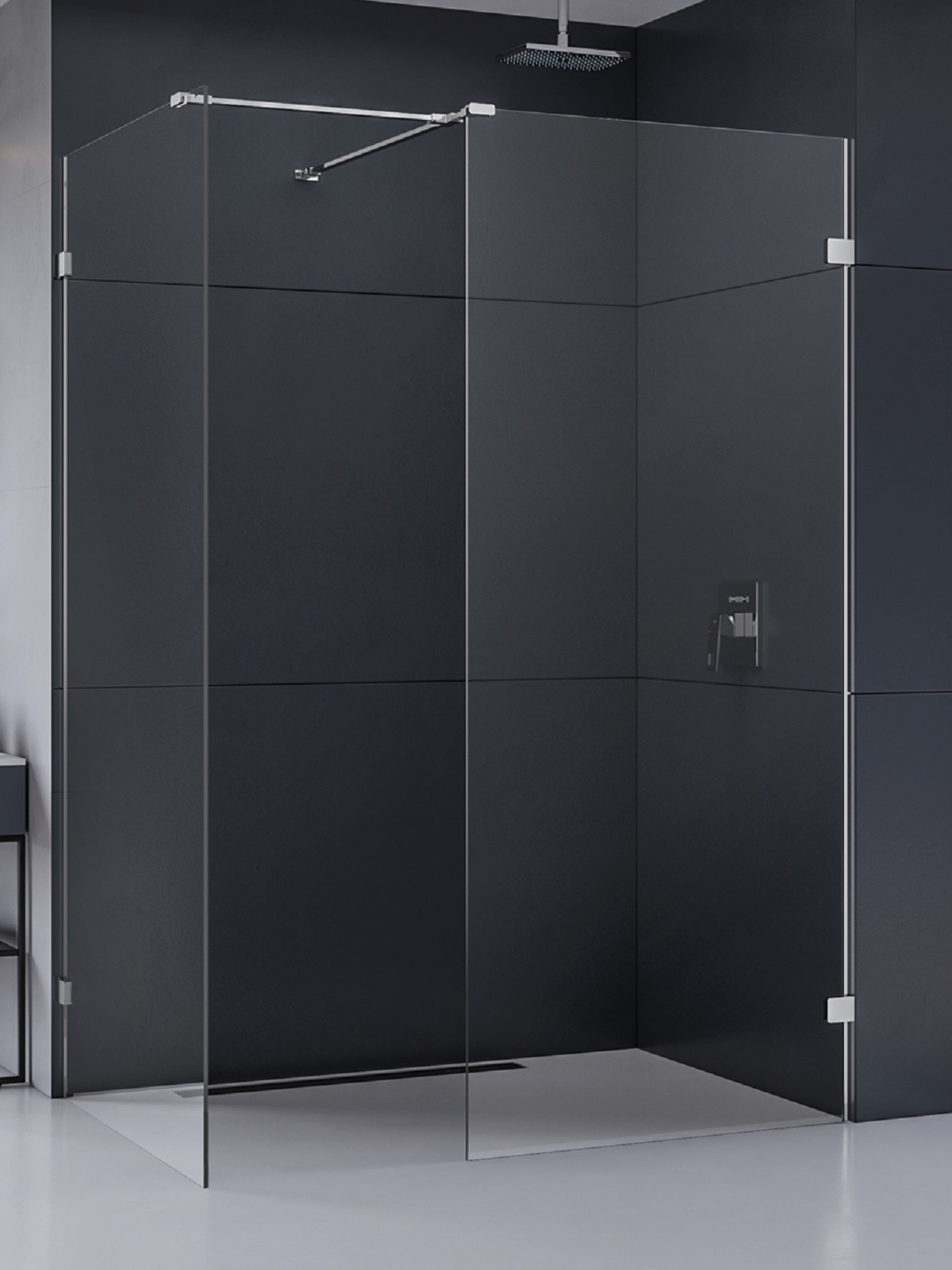 New Trendy Eventa cabină de duș walk-in 130x100 cm crom luciu/sticlă transparentă EXK-4660