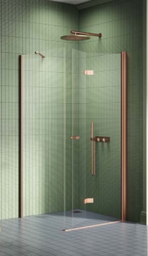 New Trendy New Soleo Copper Brushed cabină de duș 120x80 cm dreptunghiular cupru periat/sticlă transparentă K-2062