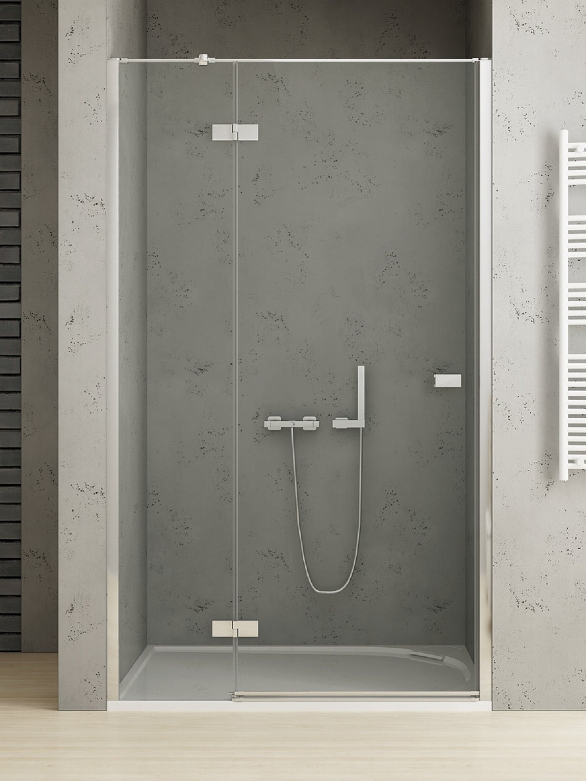 New Trendy Reflexa uși de duș 90 cm înclinabilă crom luciu/sticlă transparentă EXK-5059