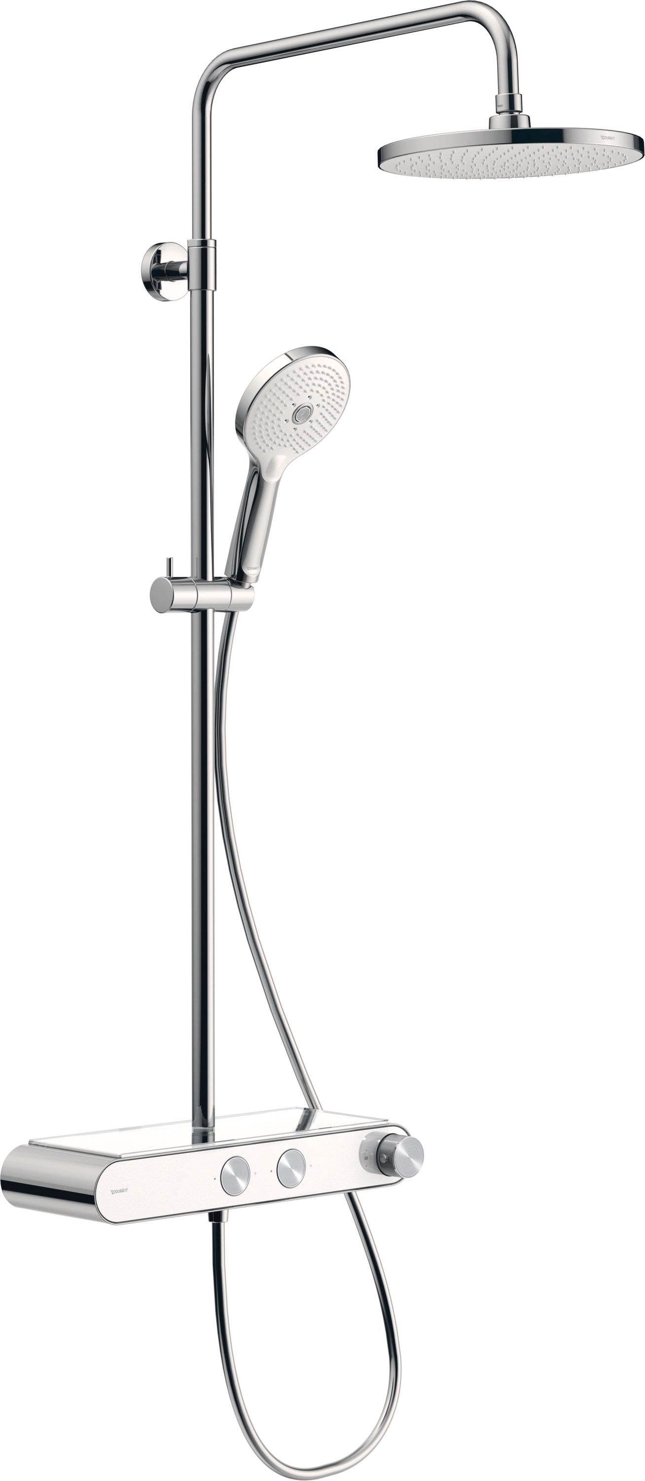 Duravit Shower Systems set de duș perete cu termostat crom-alb TH4382008005