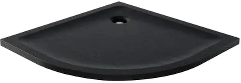 New Trendy Mild Stone cădiță de duș semirotundă 90x90 cm negru B-0580