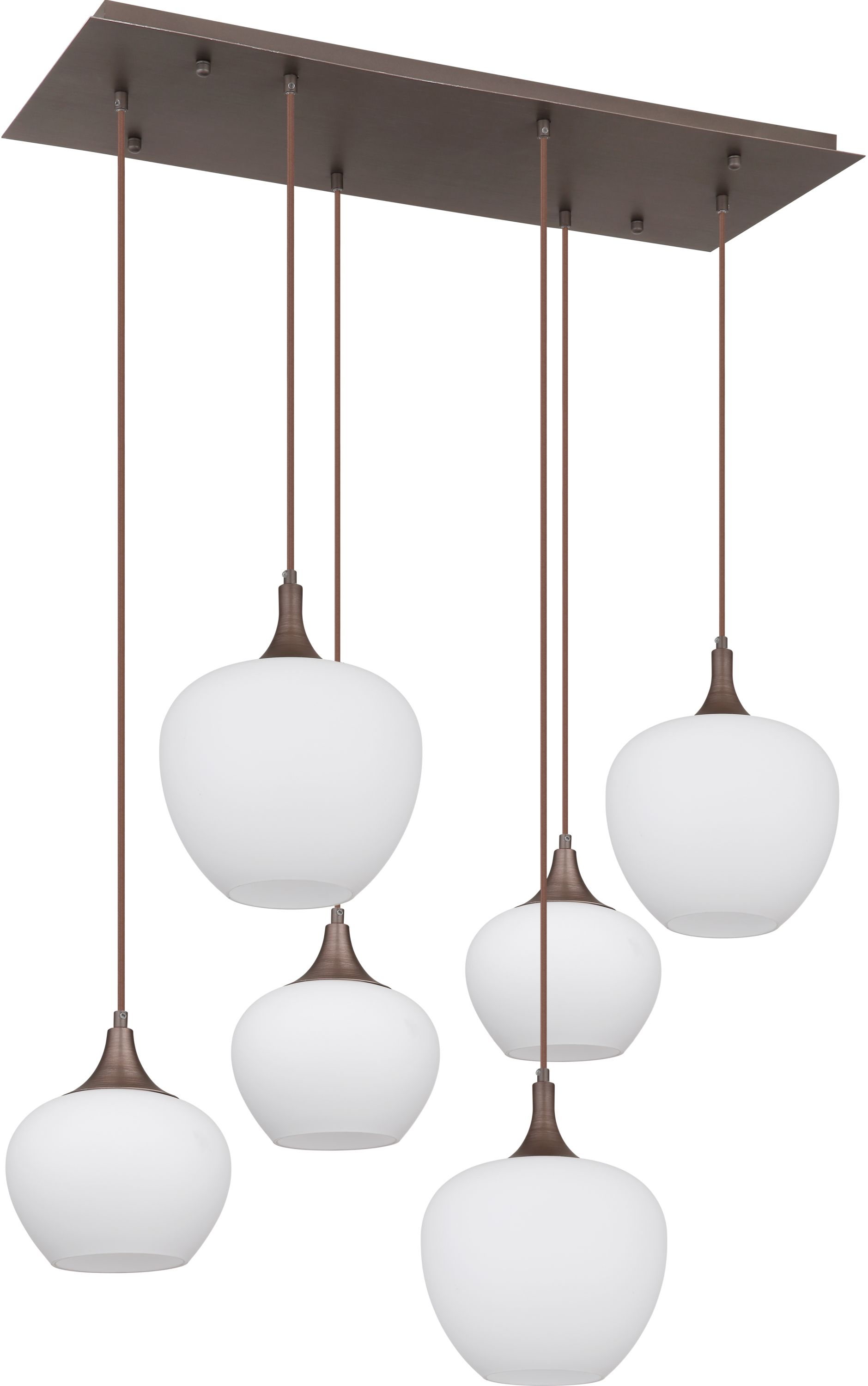 Globo Lighting Maxy lampă suspendată 6x40 W alb-cafea 15548-6HC