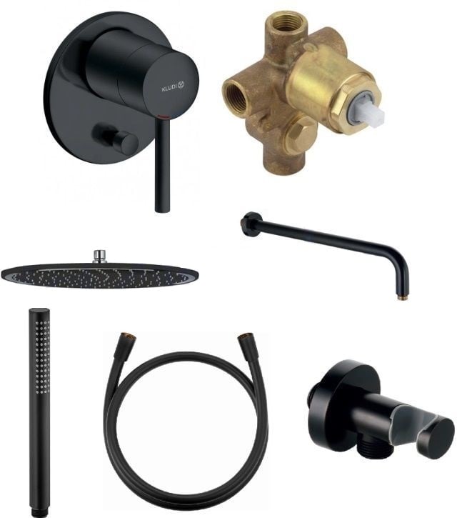 Set cap de duș Kludi A-QA 6433087-00, baterie cadă-duș Kludi Bozz 387163976, 38624N, 6651439-00, 3912039-00, 6107139-00, 6054739-00