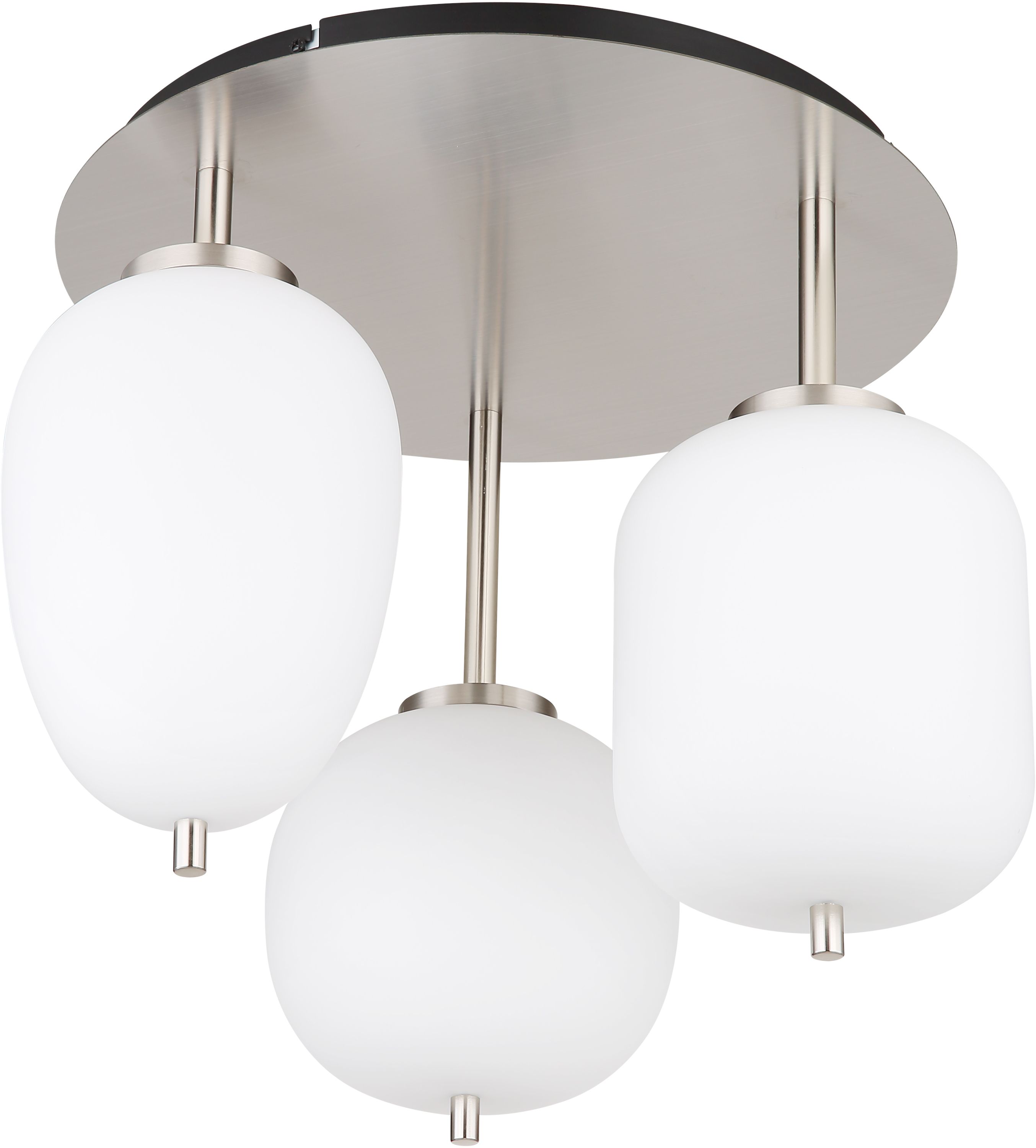 Globo Lighting Blacky I lampă de tavan 3x40 W sticla opal-nichel 15345-3DNO