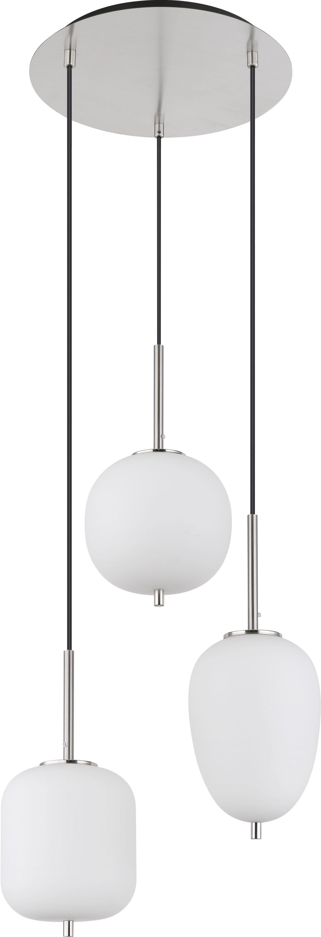 Globo Lighting Blacky I lampă suspendată 3x40 W alb-nichel 15345-3NO