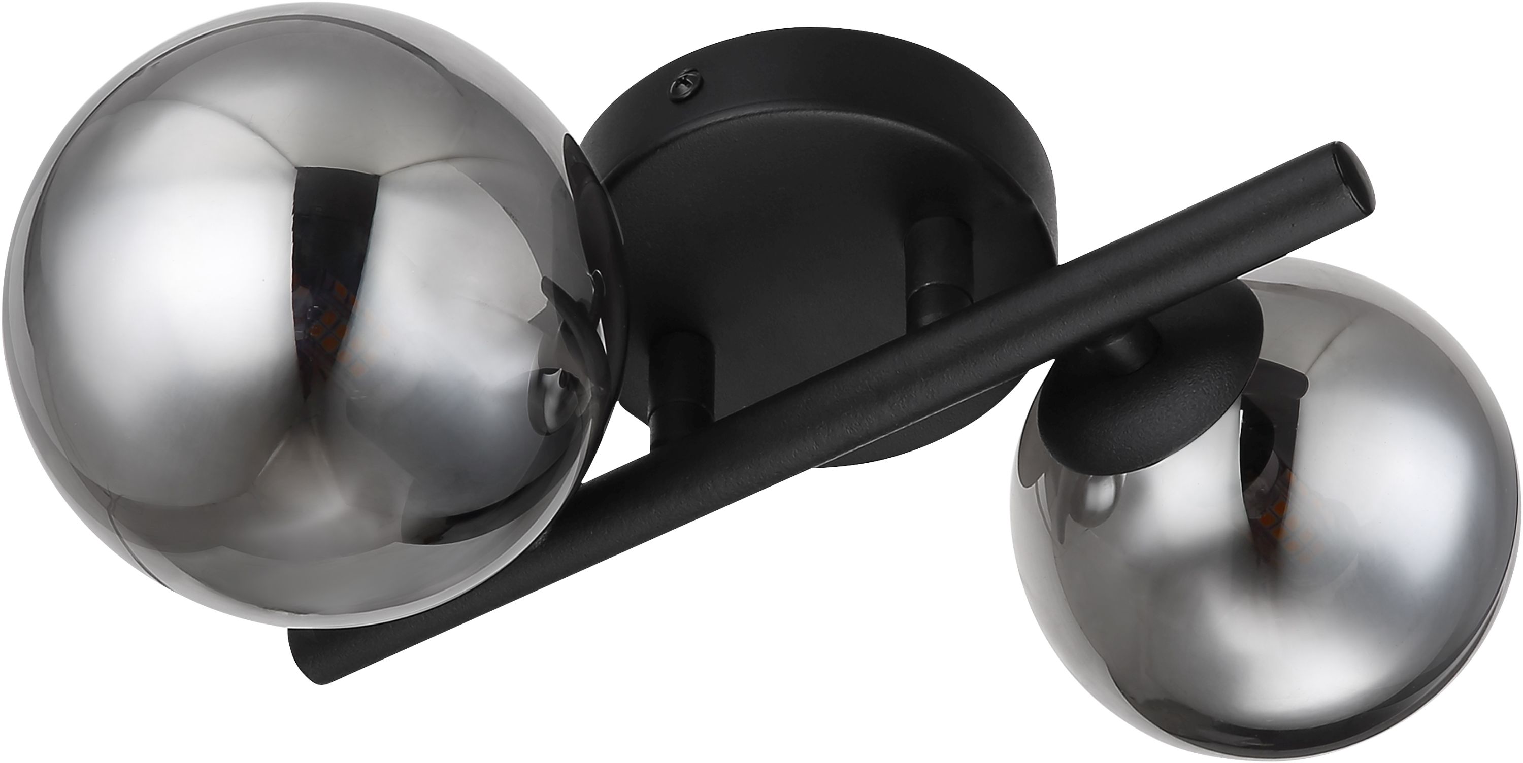 Globo Lighting Riha lampă de perete 2x3.5 W negru-fumuriu 56133-2W