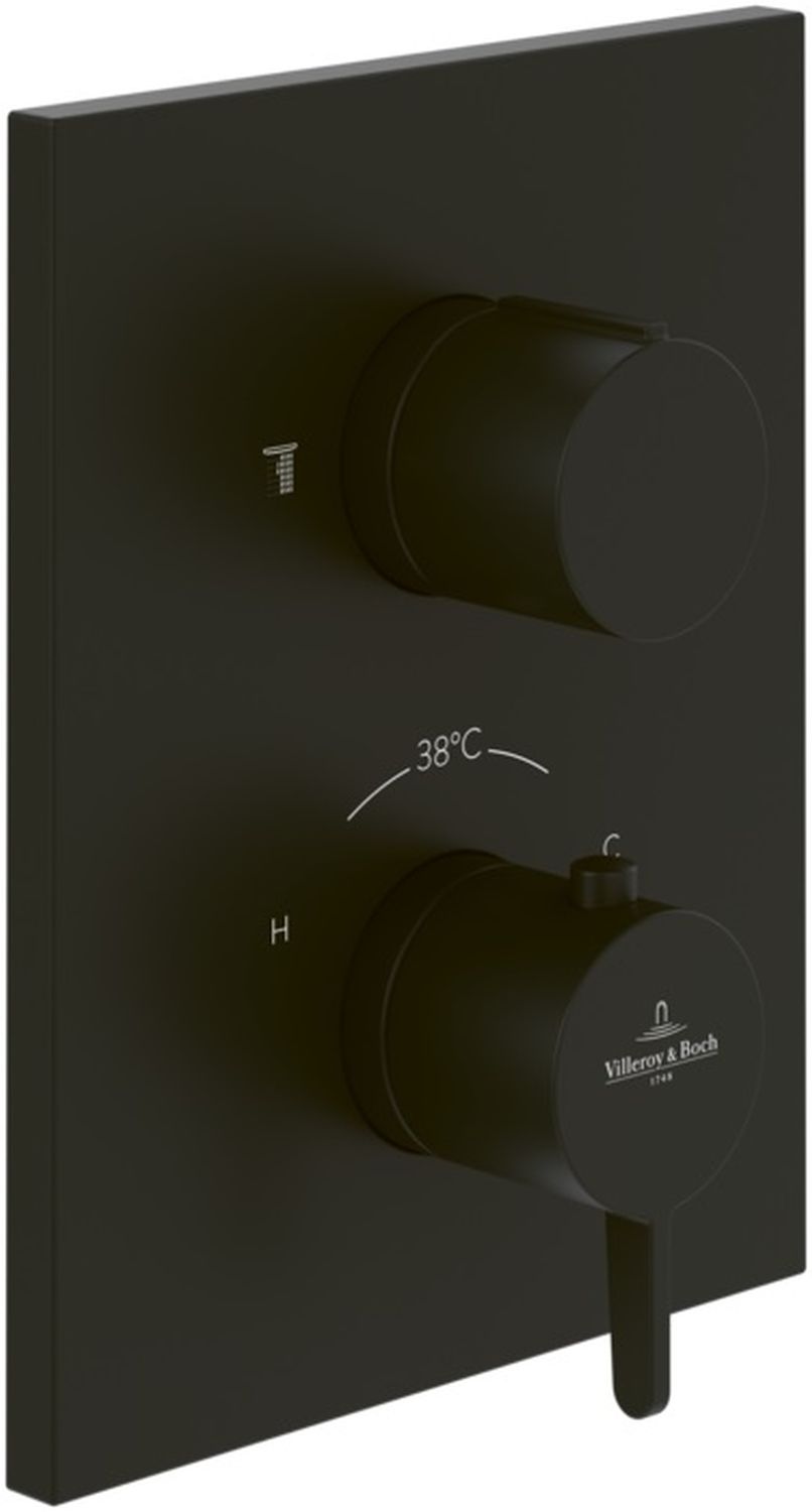 Villeroy & Boch Conum baterie de duș ascuns cu termostat negru TVS127001000K5