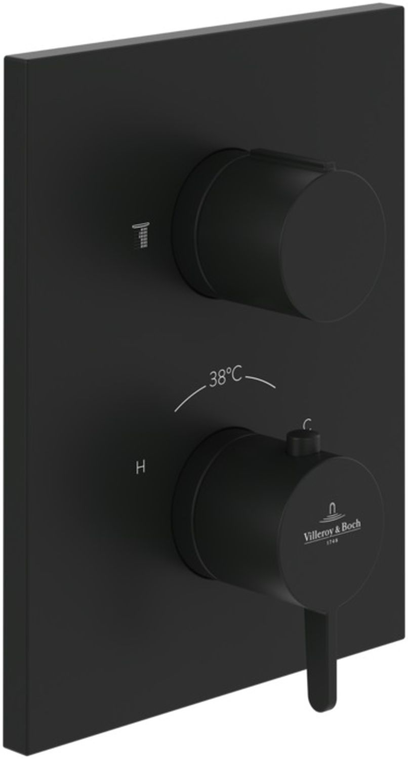 Villeroy & Boch Conum baterie cadă-duș ascuns cu termostat negru TVS127002000K5