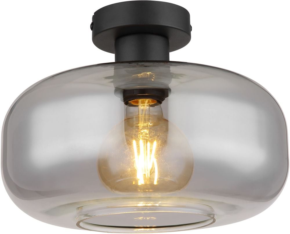 Globo Lighting Giuseppe lampă de tavan 1x40 W negru-fumuriu 15566D