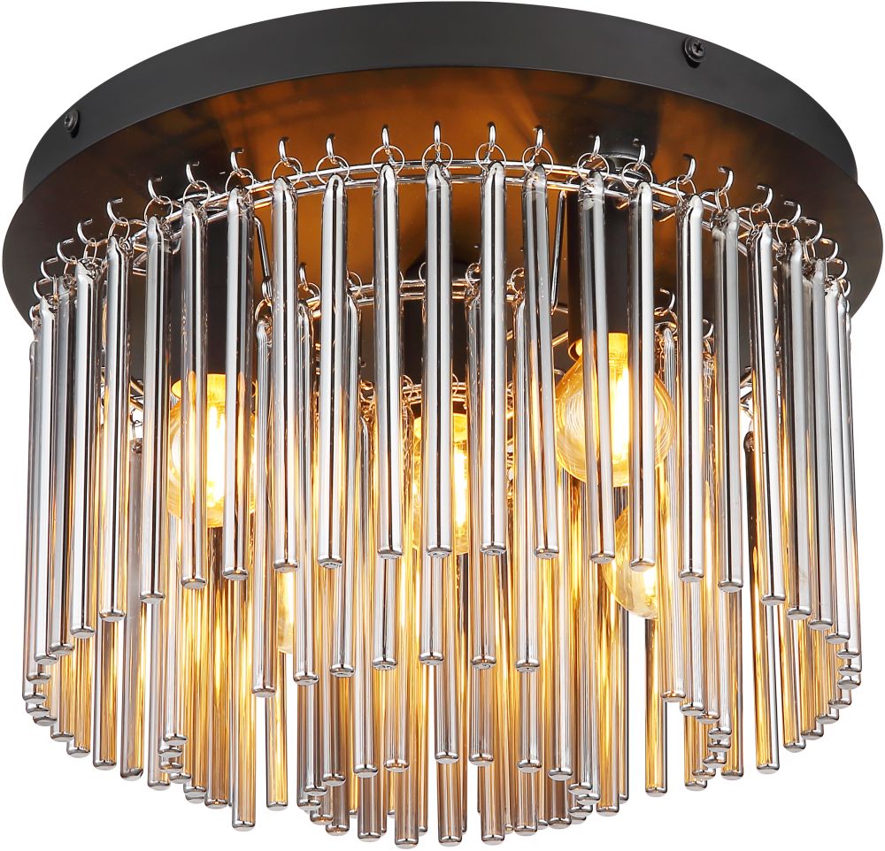 Globo Lighting Gorley lampă de tavan 5x40 W negru-fumuriu 15698D