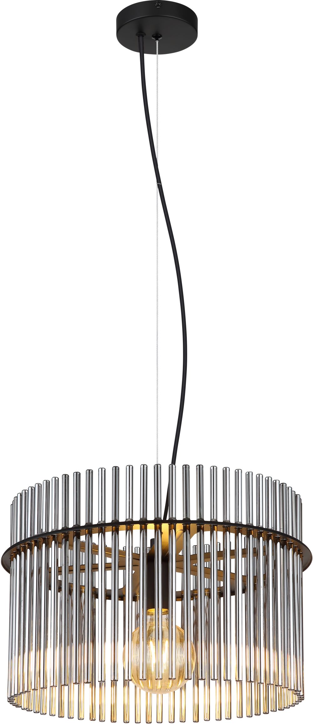 Globo Lighting Gorley lampă suspendată 1x60 W negru-fumuriu 15698H